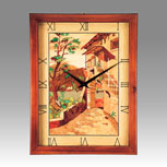 Wall Clock-Vienna Clock 203_1 walnut como lake house inaly, quartz battery movement